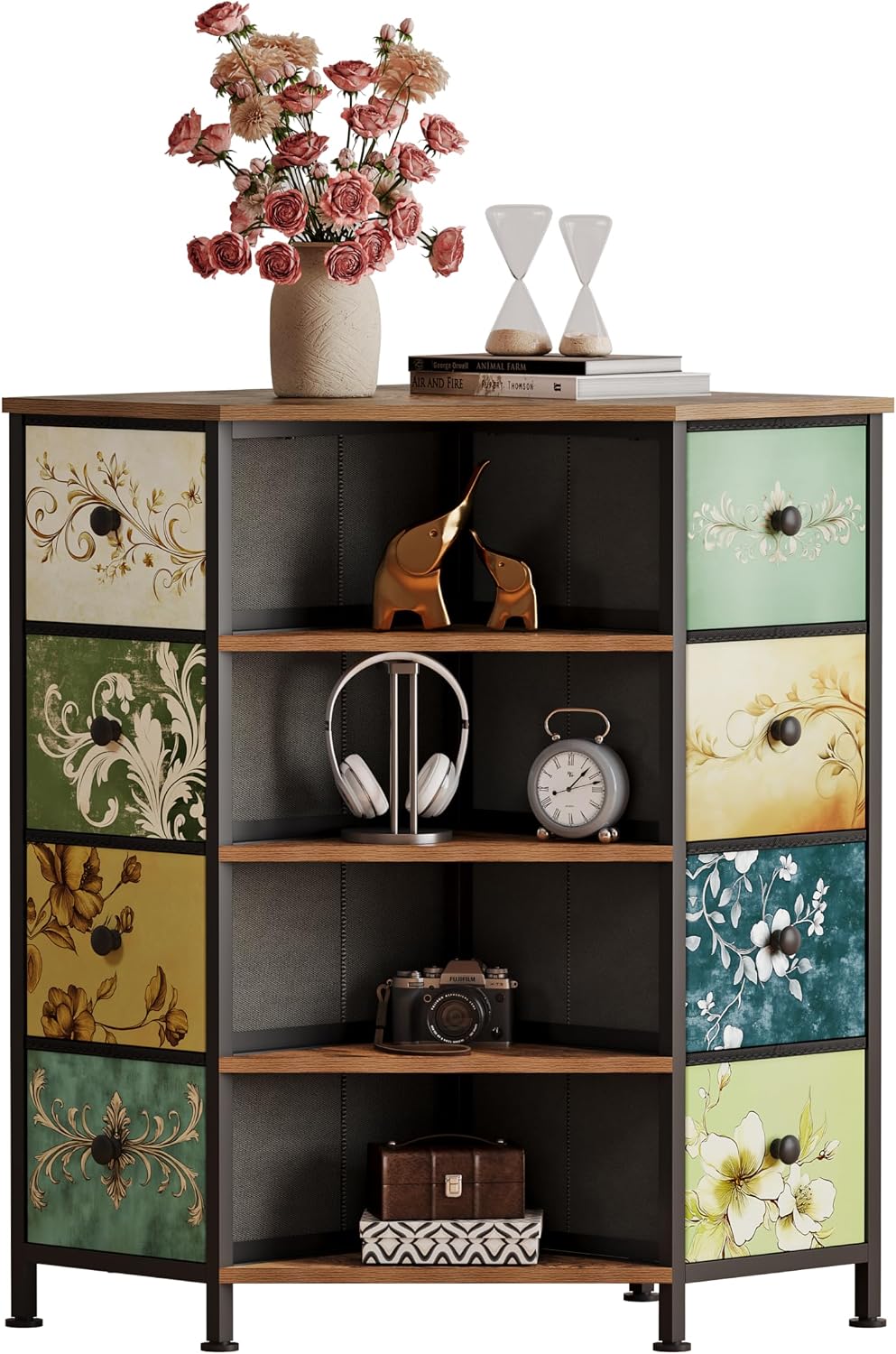 Bedroom Furniture - Cassettiera angolare a 8 cassetti con