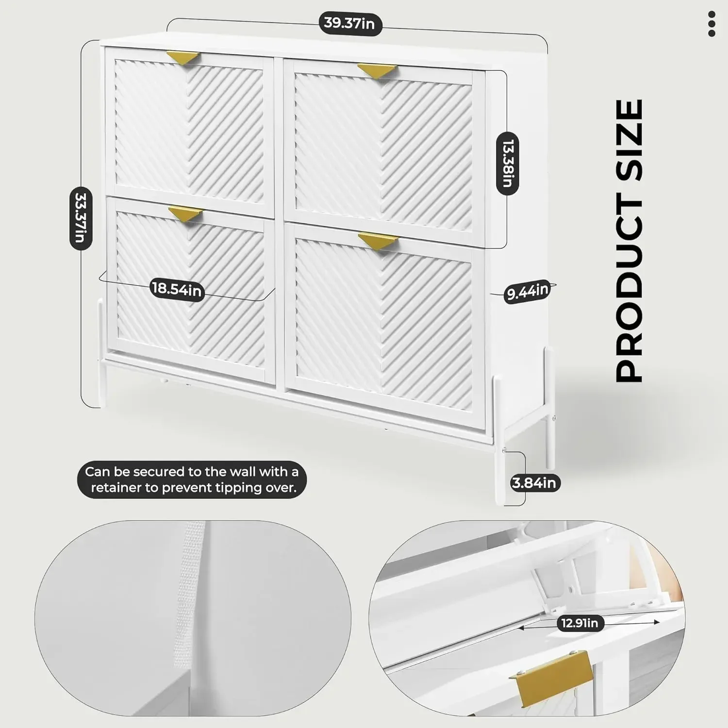 Scarpiera con 4 cassetti a rib - Shoe Rack Cabinet Narrow Entryway recensione e prezzo