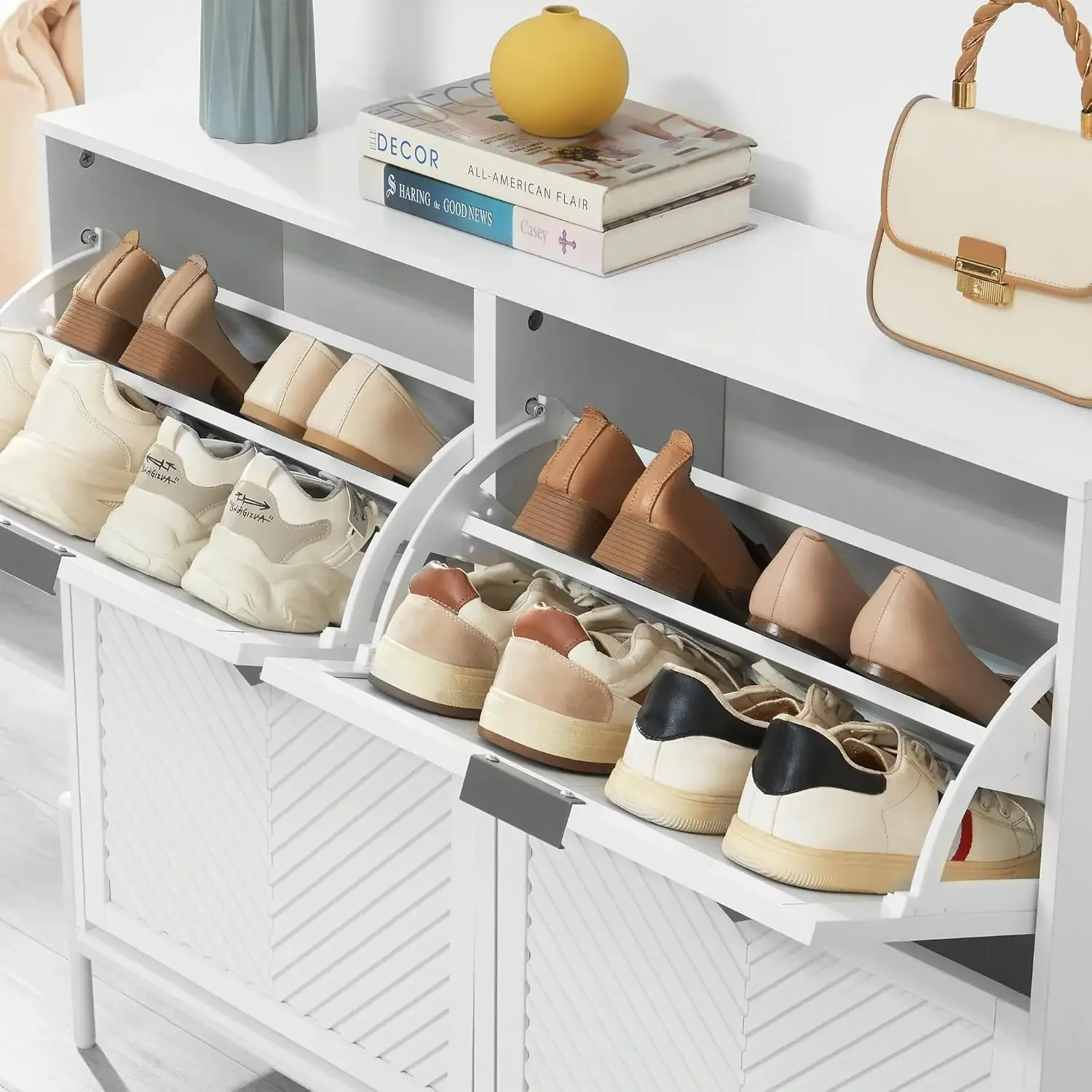 Scarpiera con 4 cassetti a rib - Shoe Rack Cabinet Narrow Entryway recensione e prezzo