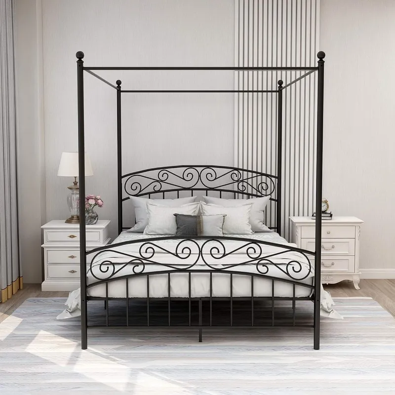 Struttura letto a baldacchino  - Canopy Bed Frame Metal Queen recensione e prezzo