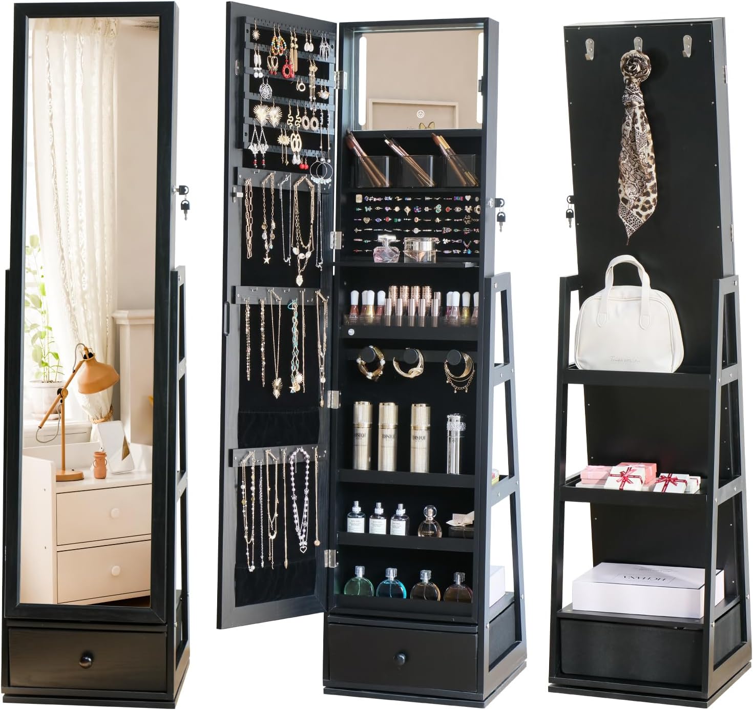Armadio Portagioie a Tutta Lun - Full Length Mirror Jewelry Armoire recensione e prezzo